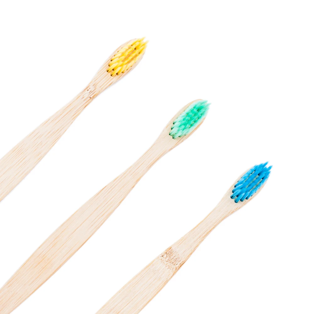 Экологичная детская зубная щетка из бамбука 3 шт. портативные зубные щетки