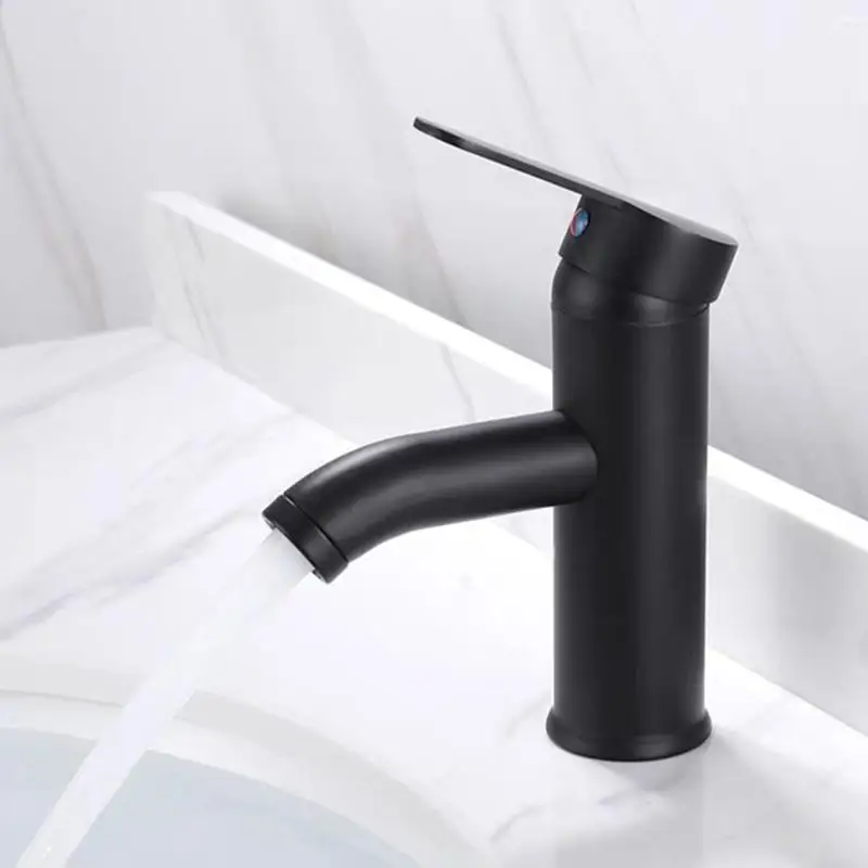 

High Quality Single Handle Bathroom Basin Faucets Cold/Hot Mixer Basin Sink Tap Black Water Kitchen Faucet Bathroom Accessories