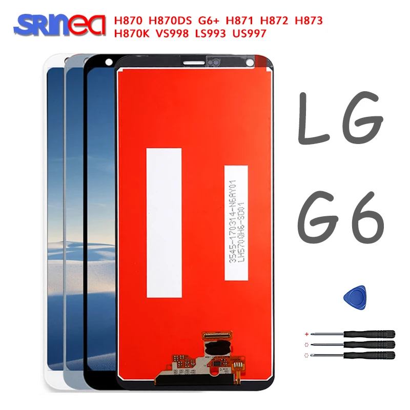 ЖК дисплей для LG G6 H870 Оригинальный с сенсорным экраном дигитайзер рамкой H870DS H873
