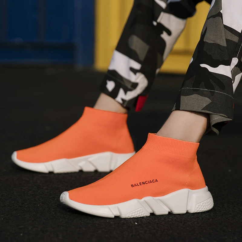 

Men's and women's sports shoes cover foot socks shoes stretch cloth youth sports shoes high-top casual men's shoes