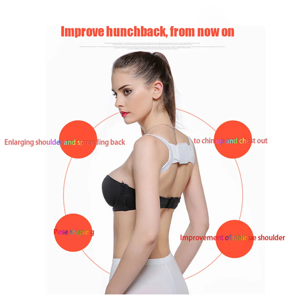 

Back Posture Brace Clavicle Support Posture Corrector Slouching and Hunching Adjustable Back Trainer Unisex Lumbar Brace Support