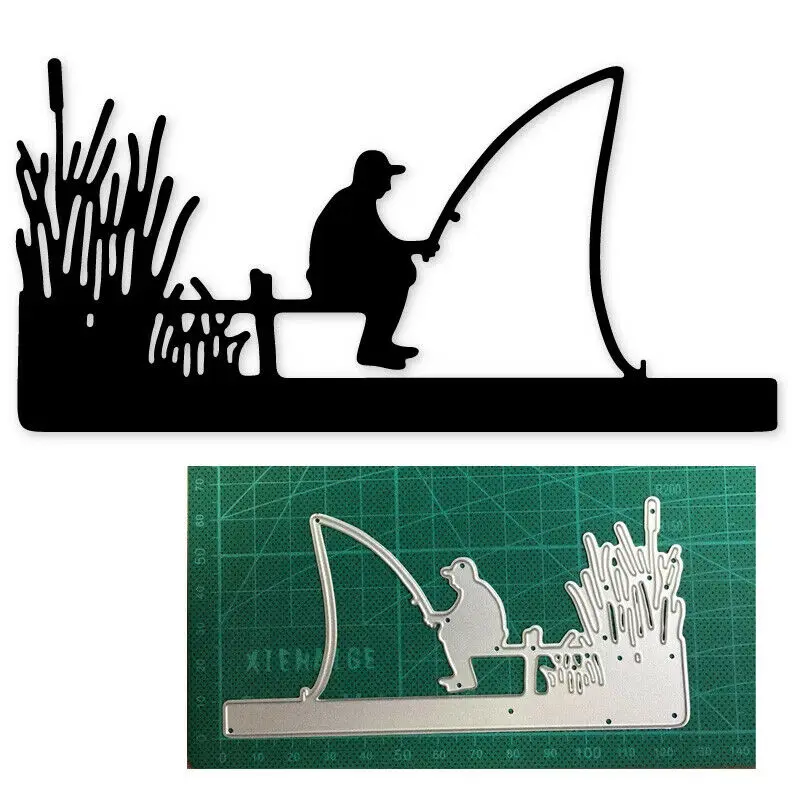 

Metal Cutting Dies Fishing Embossing Stencil Scrapbooking Paper Card Making