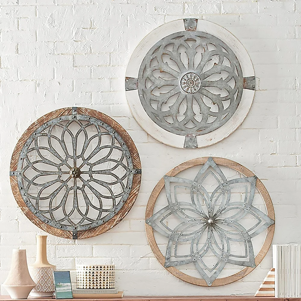 

Heritage Wall Hanging Art Picture Acrylic Material Round Medallion Home Multi-Style Craft Decor for Living Room Porch Restaurant