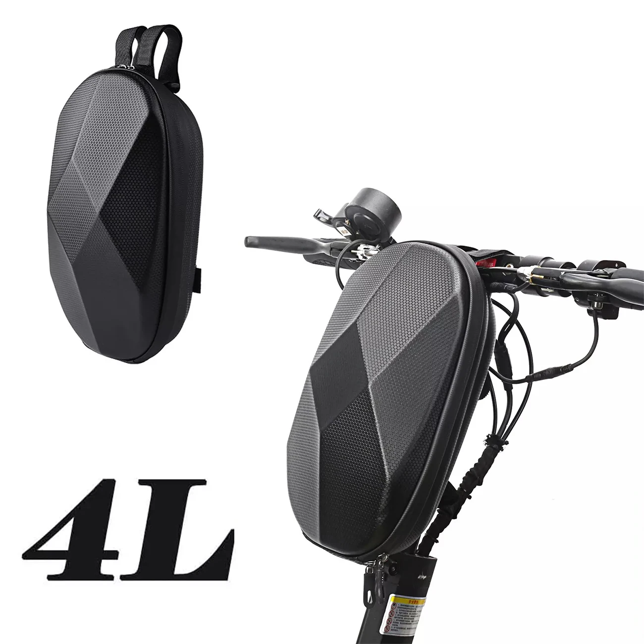 

Electric Scooter Head Handle Bag EVA Hard Shell Waterproof Handlebar Front Handle Hanging Universal Storage Front Bag Accessorie