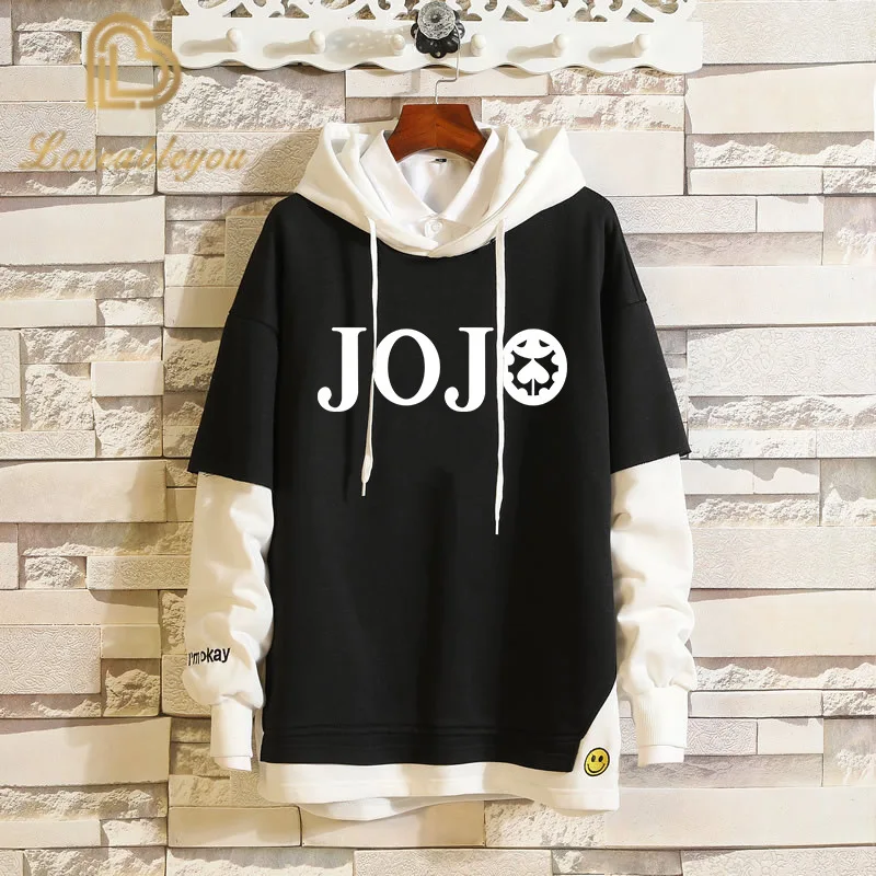 Толстовка с капюшоном для мужчин и женщин свитшот имитацией двух предметов в