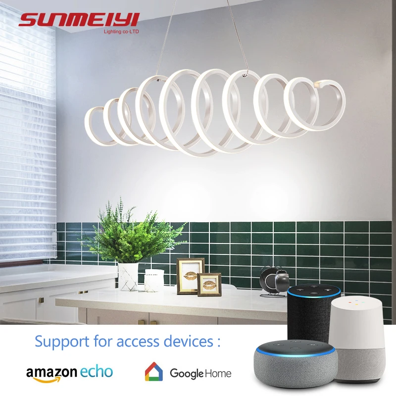 Креативный светодиодный подвесной светильник Google home с голосовым управлением