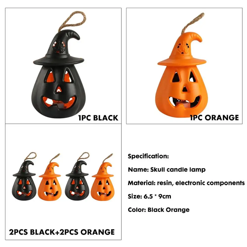 

Halloween LED Pumpkin Light Lamp Flameless Creative Home Garden Party Outdoor Halloween Decoration Lantern Light with Battery