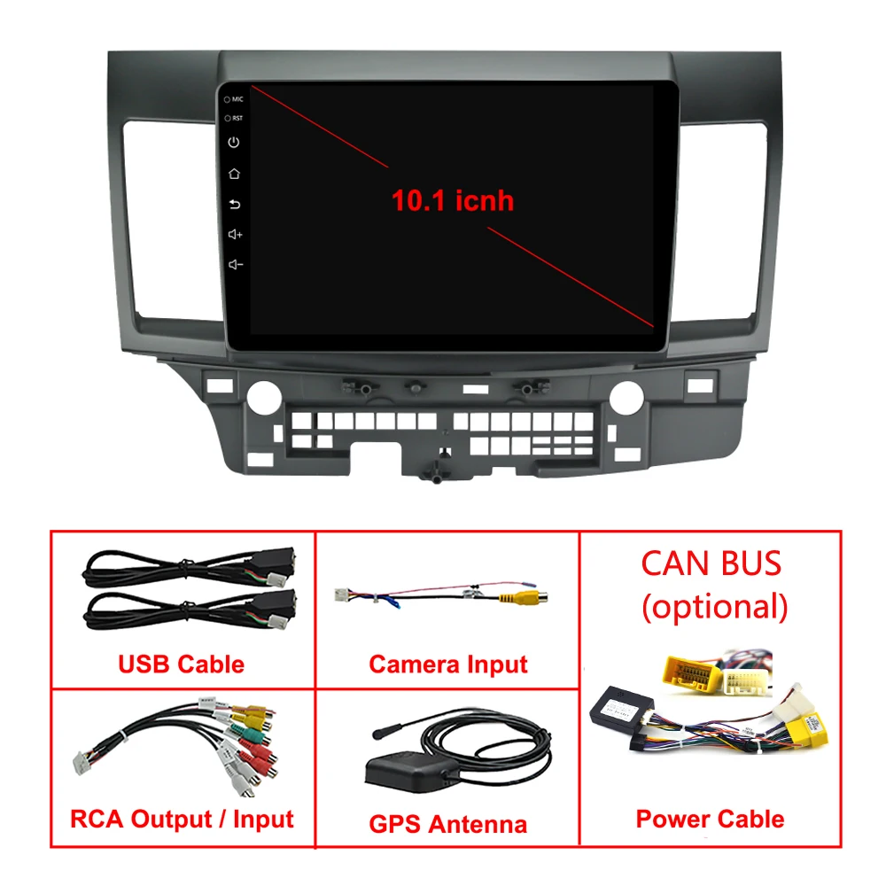 Автомагнитола BYNCG для Mitsubishi Lancer 2007-2012 мультимедийный проигрыватель на Android 4G + WiFi
