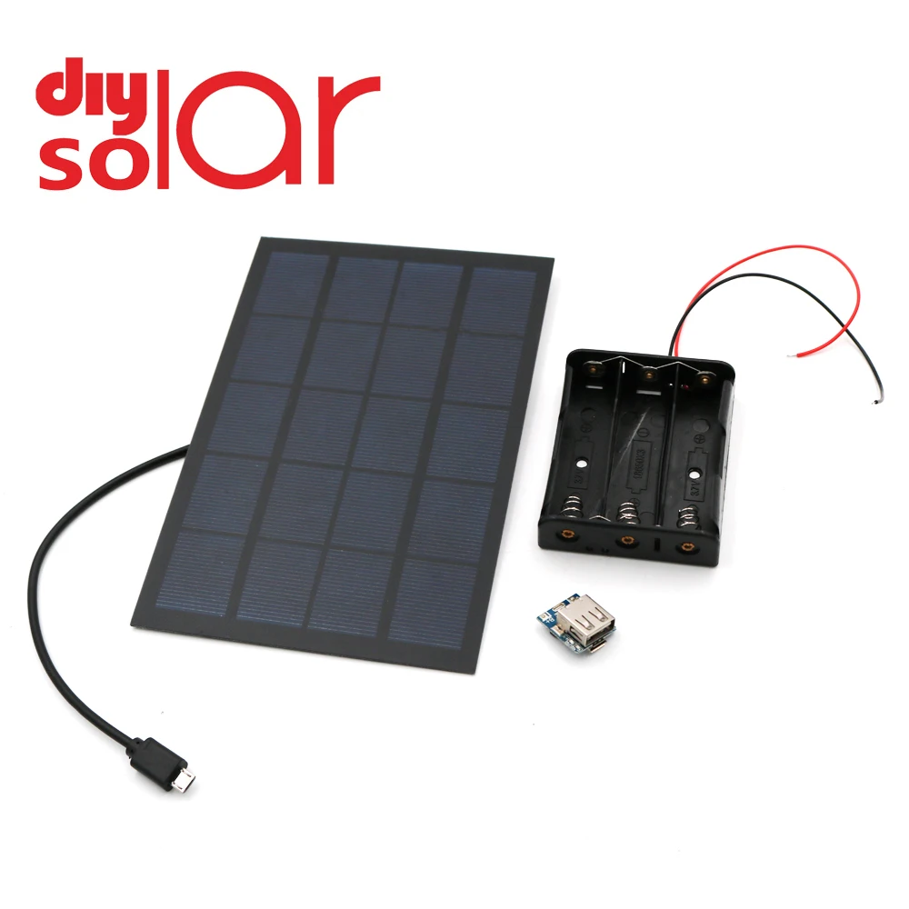 Зарядное устройство на солнечной батарее 2 а с разъемом Micro USB 3 7 в до 5 В 18650
