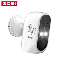 zosi c1 wire free battery security camera 1080p full hd ip65 outdoor pir 2 way audio cloud storagesd slot for home surveillance