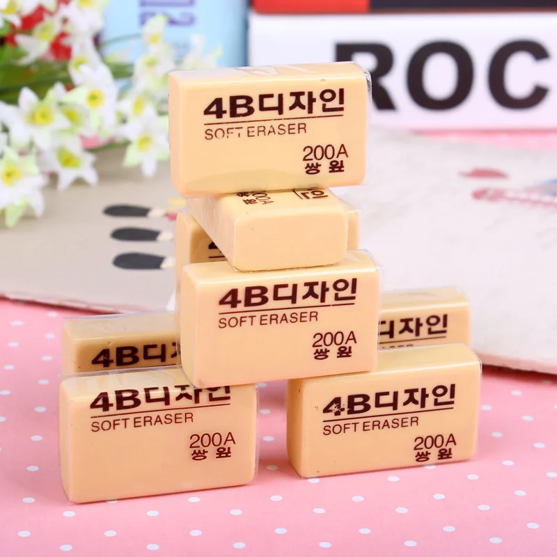 

zayex 30PCS /box Rubber Erasers Durable Flexible Pencil Eraser Students Stationery School Supplies For Children Kids