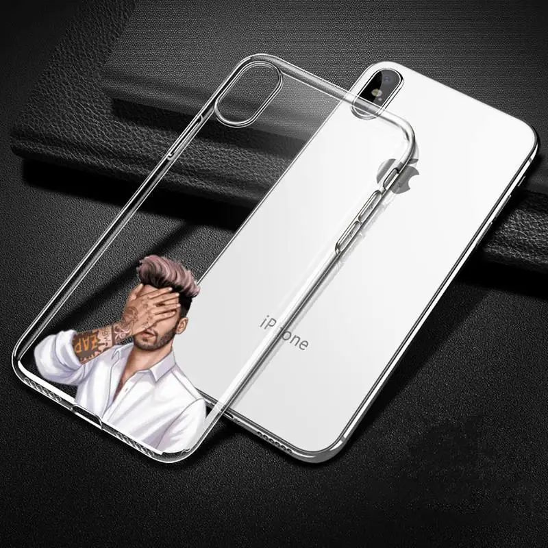 

Zayn malik pop singer hip Phone Case Transparent for iPhone Samsung 11 12 6 7 8 9 30 Pro X Max XR Plus lite