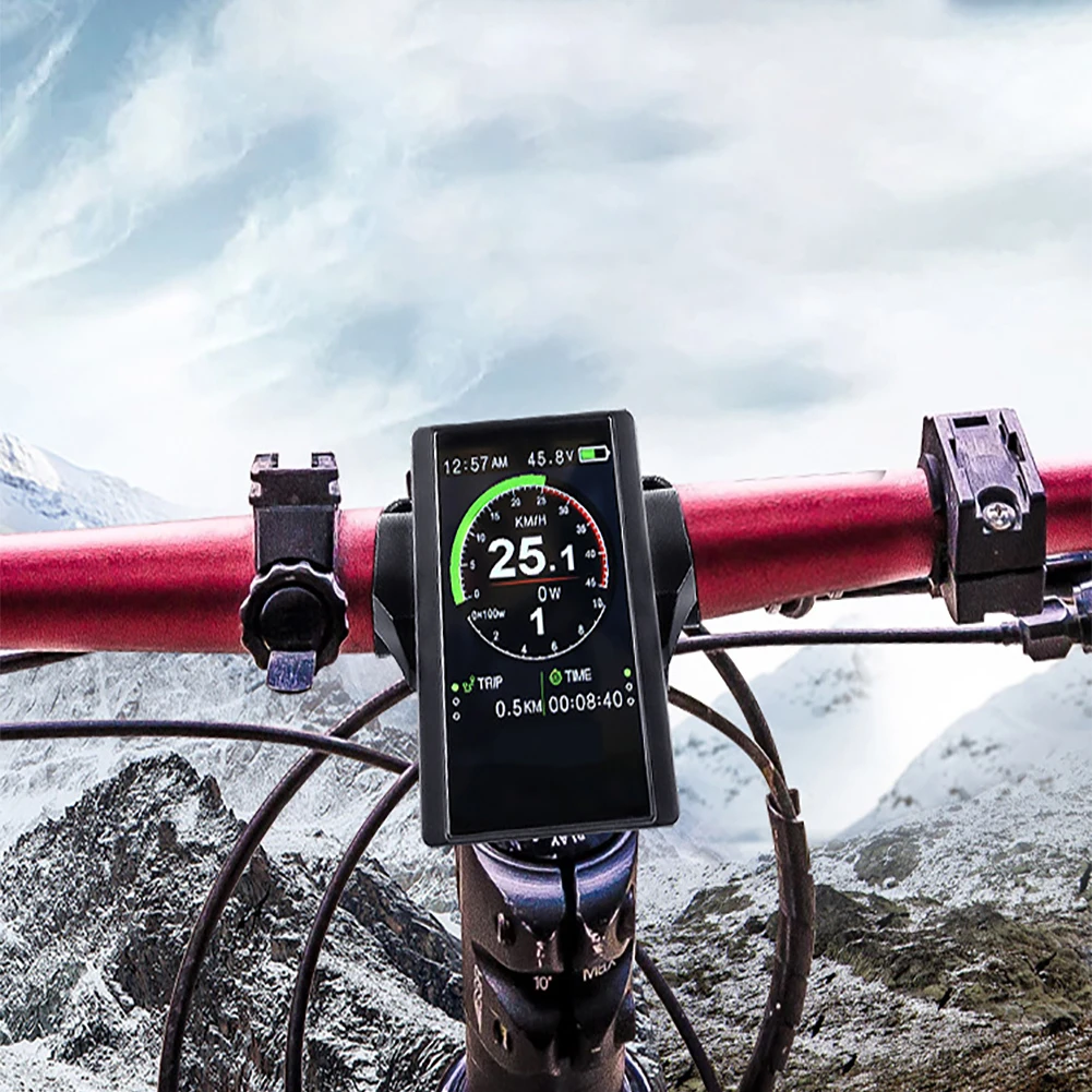 Помеха на цветном подсветочном дисплее, уведомление о воздействии, велосипед с электрическим приводом для активного отдыха на открытом воздухе, мотор среднего привода для велосипеда с функцией регулировки скорости на шестернях, простое использование.