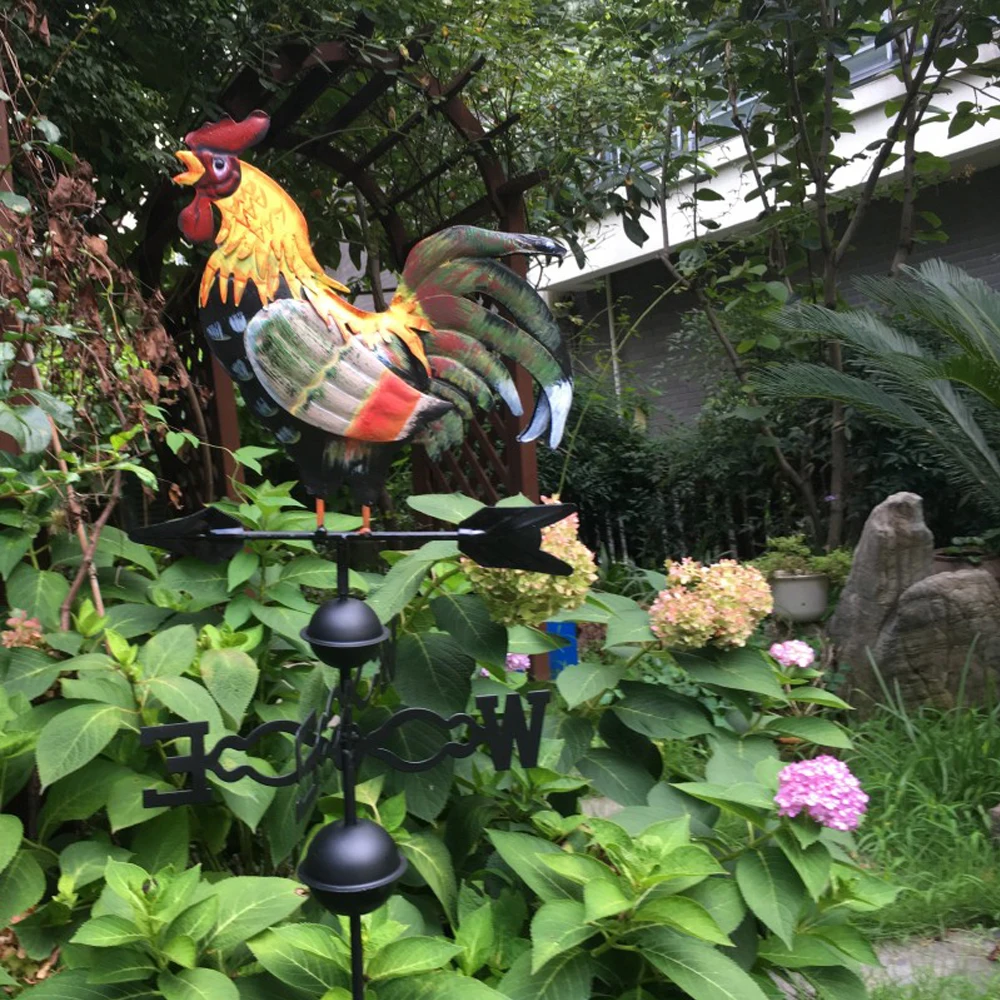 Металлическая Погодная форма петуха лопасть ограждение для колы яркое украшение