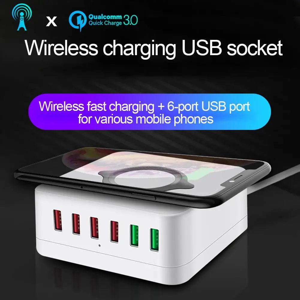 Универсальное 6 портов QC3.0 usb хаб умное зарядное устройство USB быстрая зарядка док