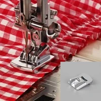 1pcs rolled hem curling sewing presser foot for sewing machine singer janome sliver tone home sewing tools accessories