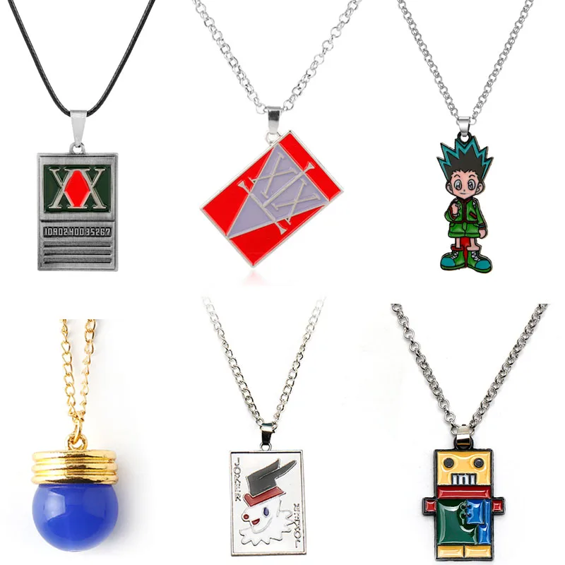 Hunter X Hunter Pendant Necklace GON FREECSS Kulolo Killua Hisoka Chain Metal Necklaces Women Men Charm Gifts Anime Jewelry