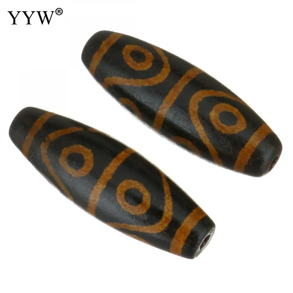 YYW 5pcs/Lot Vintage Natural Tibetan Dzi Beads Black And Brown Eyed Antique Agates For Women Male | Украшения и аксессуары