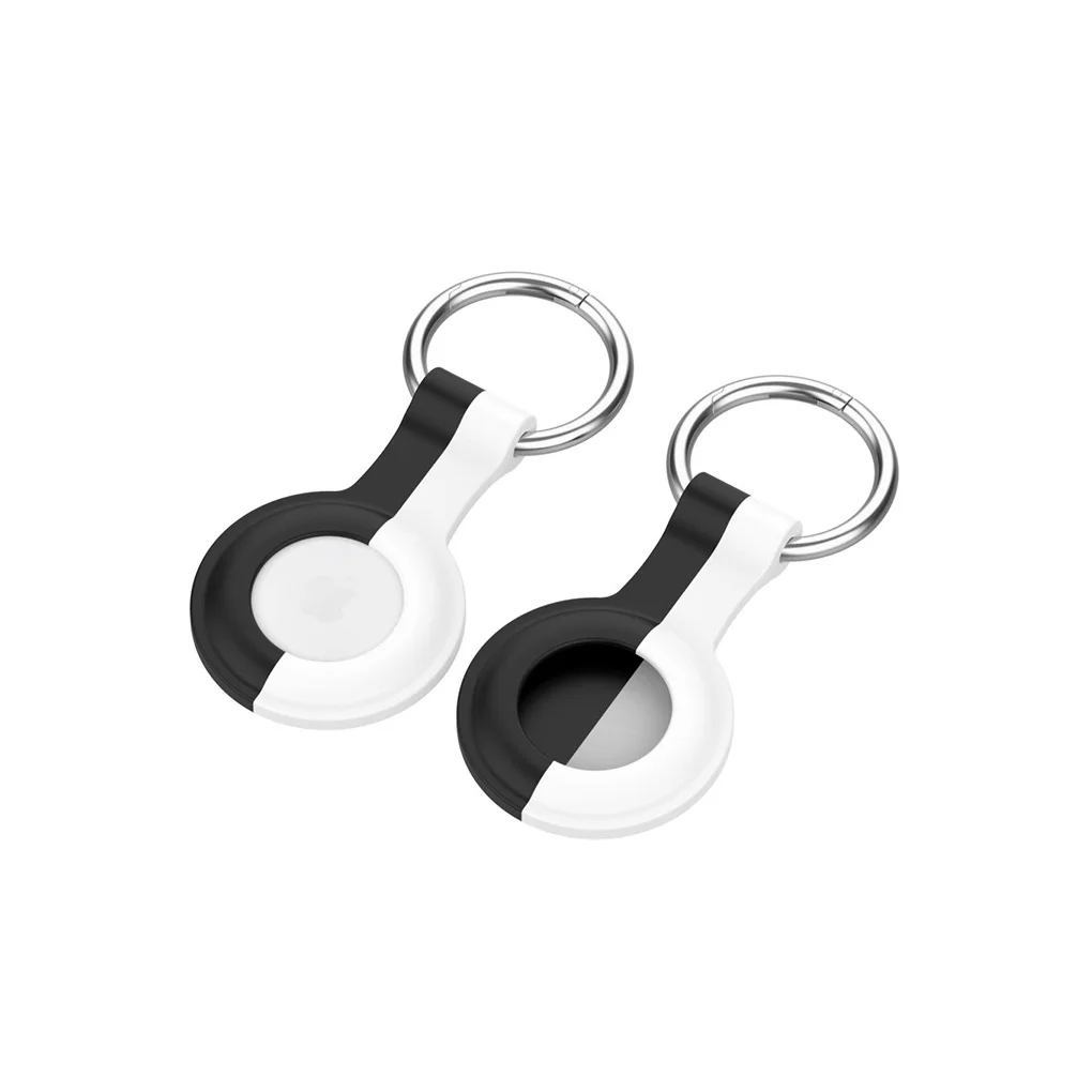 

Protective Sleeve Case Cover Antilost Device Keychain Bluetooth Wireless Tracker Protect Shell Leather Silicon For Apple Airtags