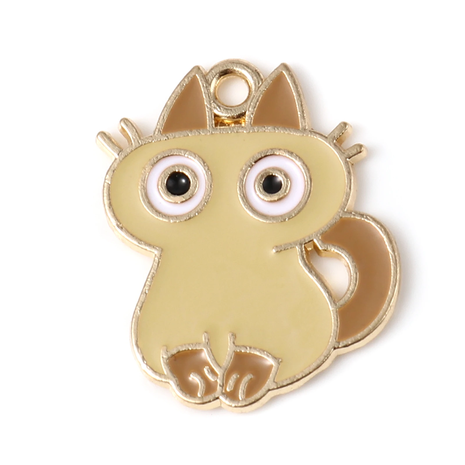 

10 PCs Cute Animal Charms Cat Fish Bone Gold Plated Multicolor Fish Bone Enamel Charm Pendants For Women Gifts Jewelry Making