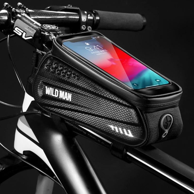 WILD MAN непромокаемая велосипедная сумка рамка Передняя верхняя труба отражающая