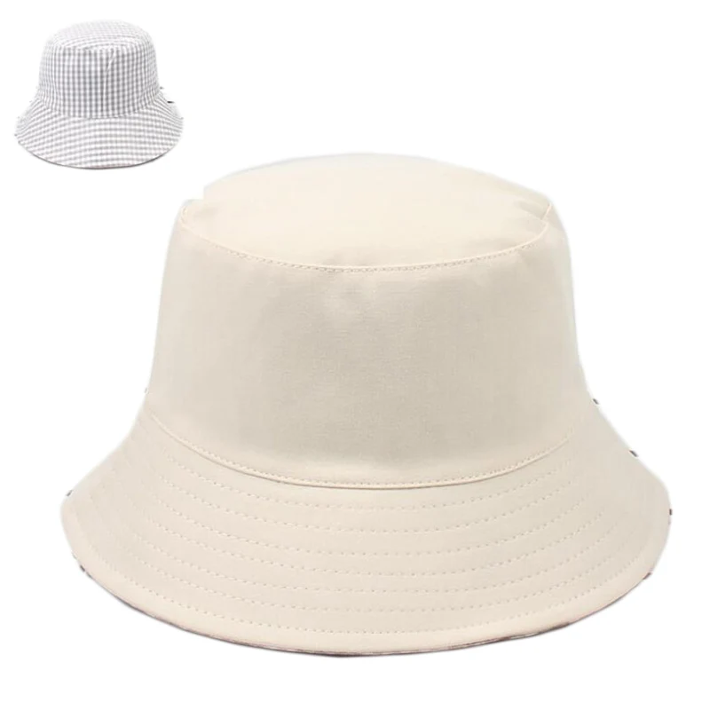 Двусторонняя шляпа унисекс в клеточку 6 цветов модная для рыбалки кепка женщин и