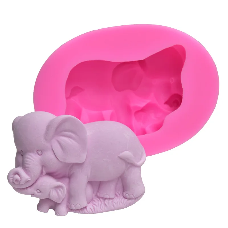 

Elephant Mother and Baby Soap Mold Silicone Soap Mold DIY Soap Crafts Mold