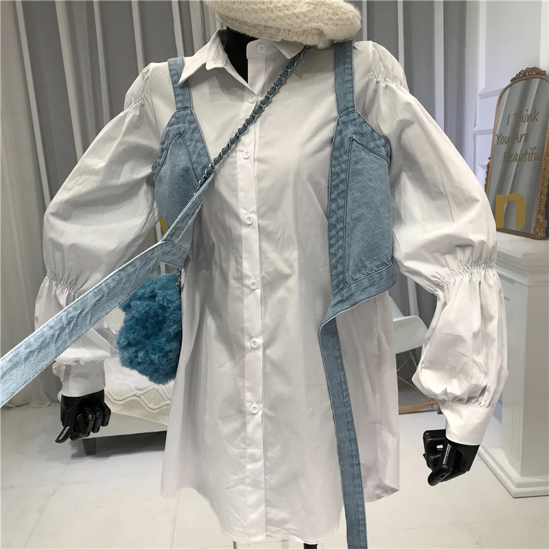 2021 весеннее платье женское корейское облегающее джинсовое платье-жилет с поясом