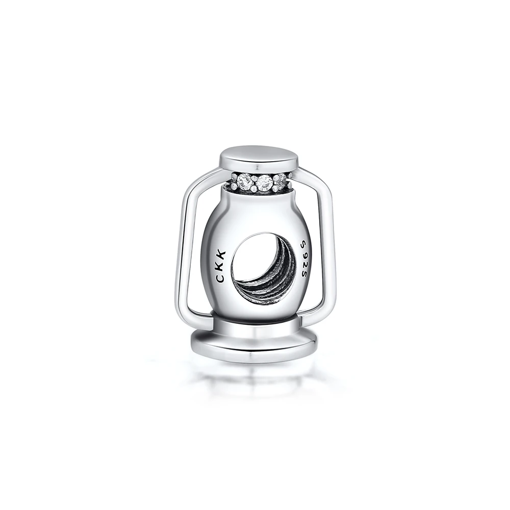 

Fits for Pandora Charms Bracelets Classic Lantern Beads with Clear CZ 100% 925 Sterling-Silver-Jewelry Free Shipping