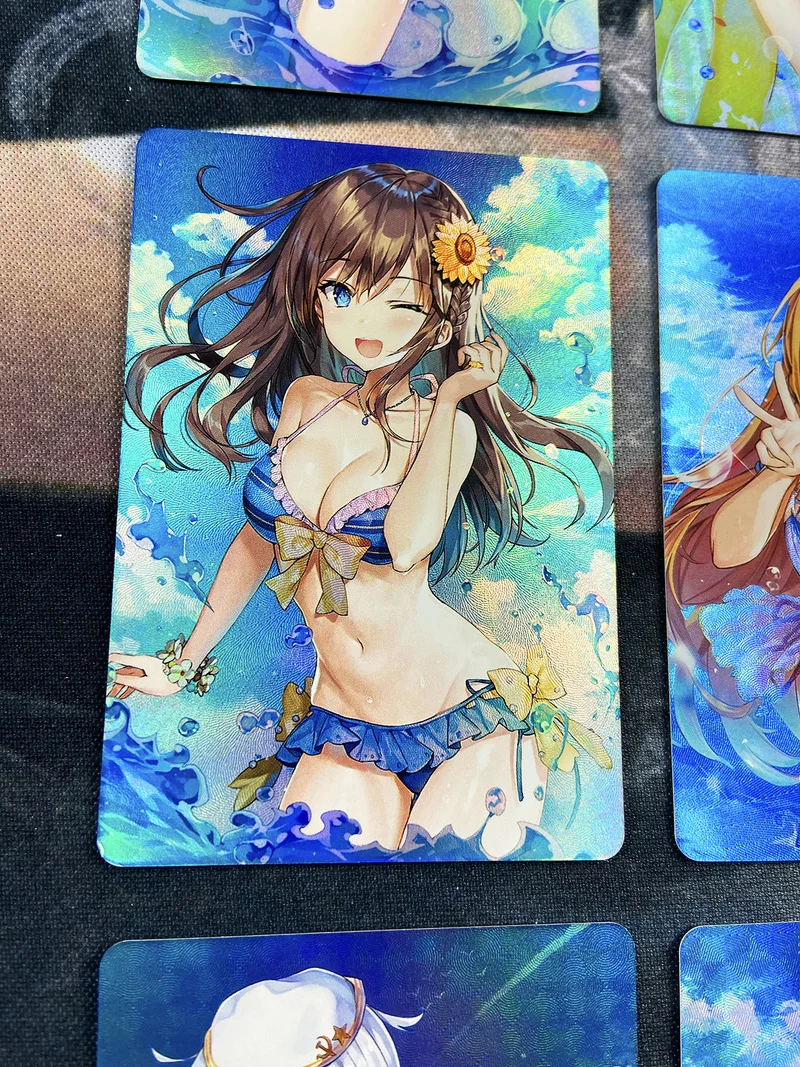 

9pcs/set ACG Beauty Swimsuit Girl Bikini Sexy Girls Refraction Hobby Collectibles Game Anime Collection Cards