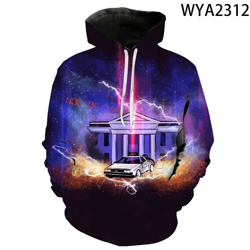 Толстовки с 3D принтом Назад в будущее для мужчин и женщин Детские повседневные