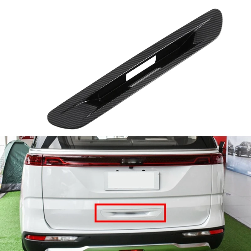 

Автомобильная задняя дверная ручка из углеродного волокна для заднего багажника, дверная ручка, крышка для захвата чаши, отделка для Kia Carnival KA4 2020 2021 2022