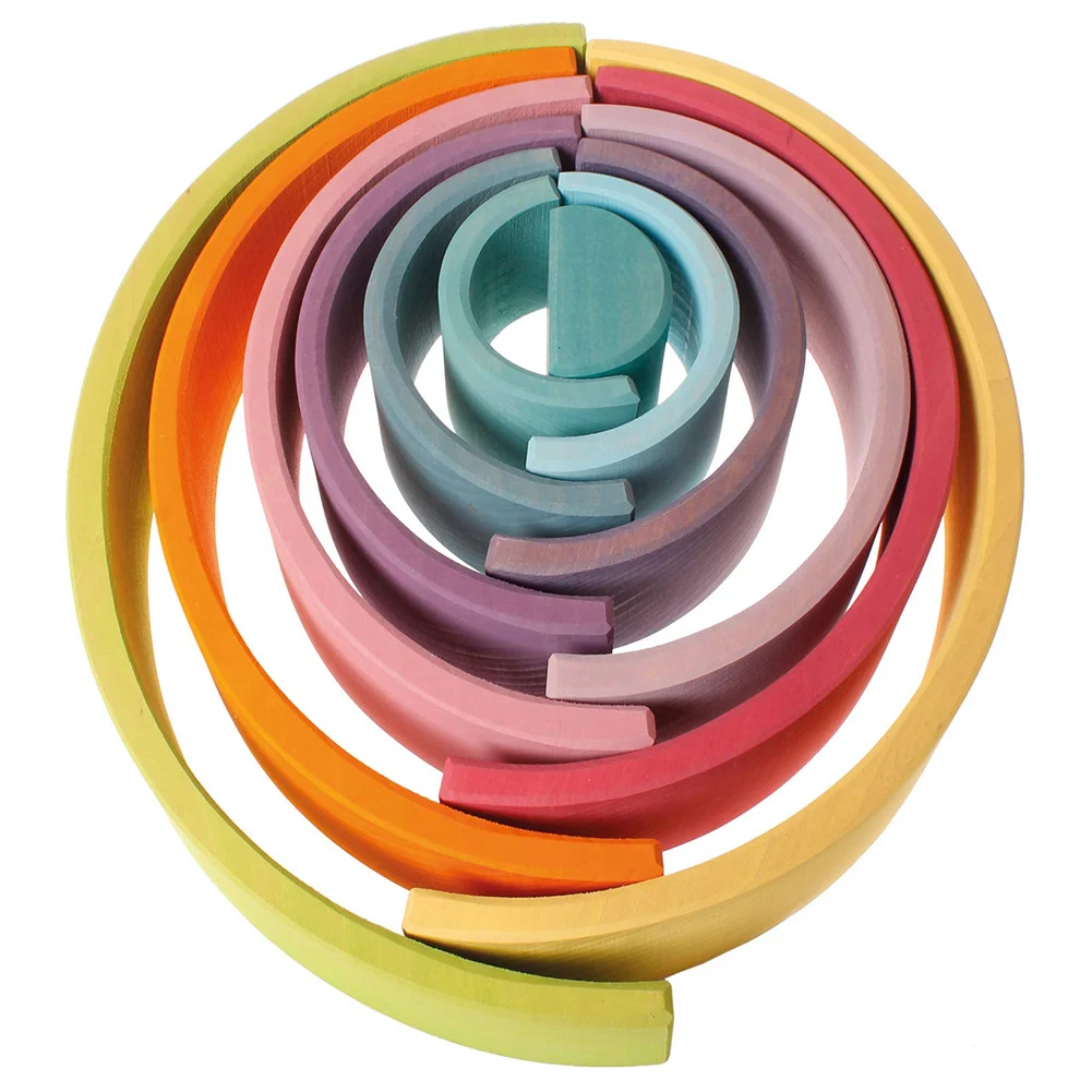 12 пазлов деревянная Радужная туннельная укладывающая скульптура здание детская