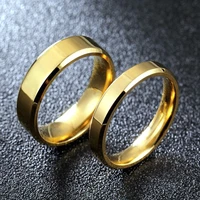 fashion glossy couple ring stainless steel ring female wedding jewelry accessories