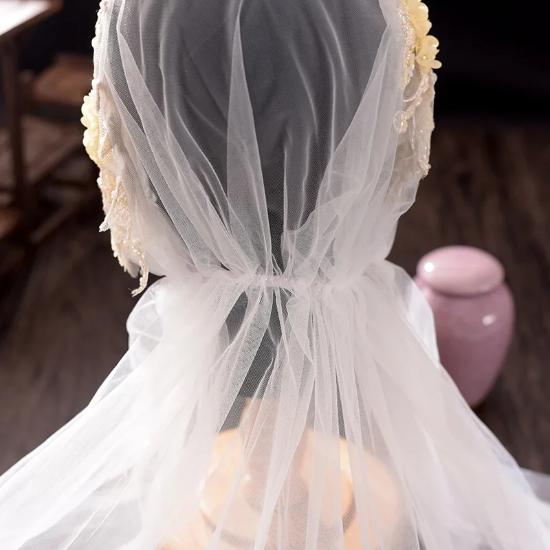 

Vintage Hat-Style Veil Wholesale Wedding Korean-Style Immortal Handmade Short Bride Long