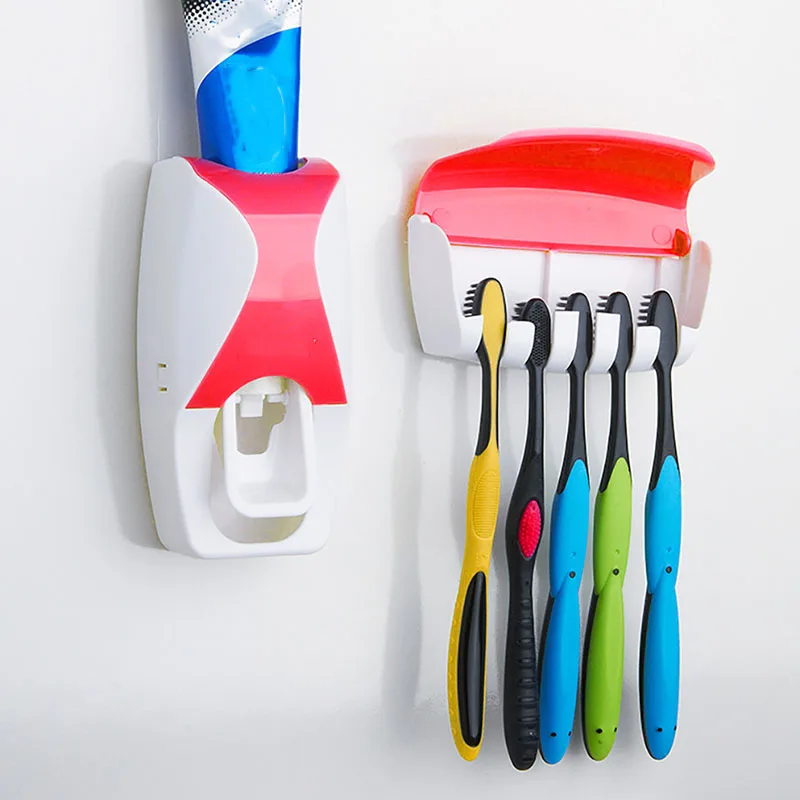 Пластиковый креативный автоматический настенный держатель для ванной комнаты