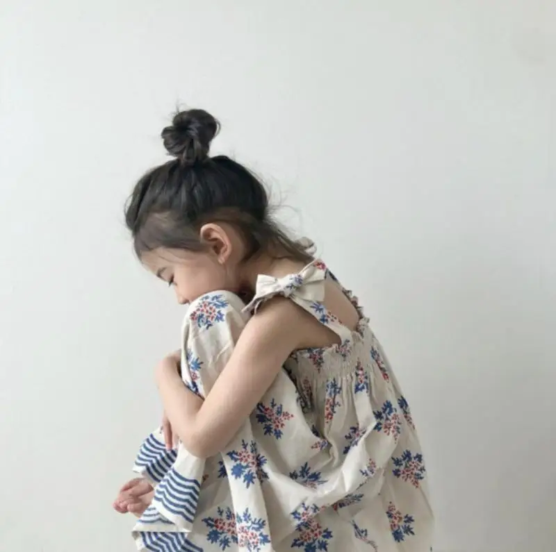 Платье для маленьких девочек с цветочным рисунком Детская испанская