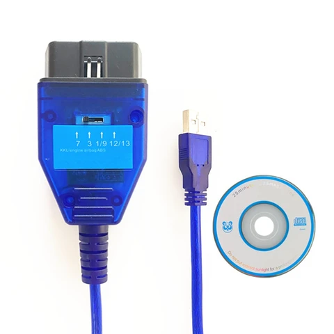 Автомобильный диагностический USB-кабель OBD2 для VAG KKL 409 с FTDI FT232RL чип для сканера кабель для VW для Audi для Seat для Skoda