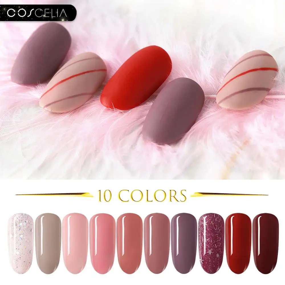 COSCELIA 6/8/10 шт гель Гель лак для ногтей полу перманентность био Гели Soak Off дизайна