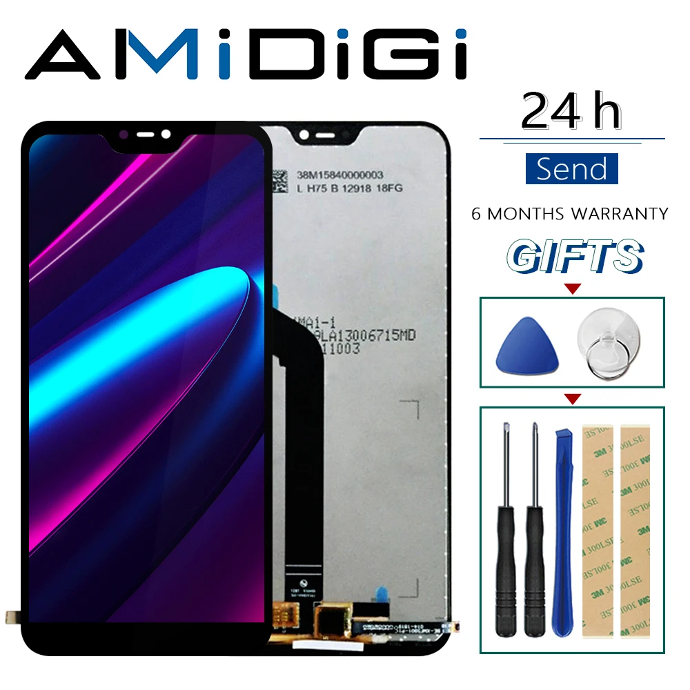ЖК дисплей с дигитайзером для Xiaomi Redmi 6 Pro/Mi A2 Lite сенсорная панель стеклянный