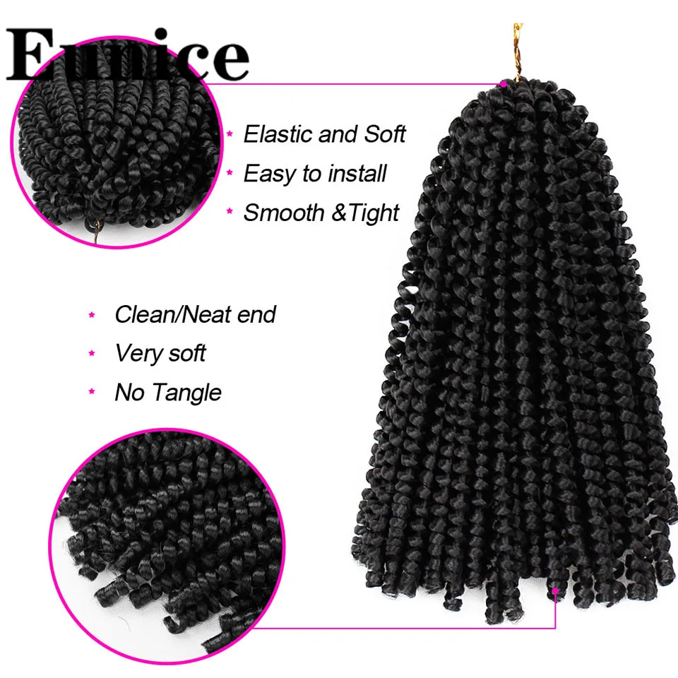 Весенние твист волосы вязанные пряди Омбре плетение волос 8 дюймов Синтетические