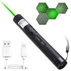 Высокомощный Портативный USB зеленый лазерный Аккумулятор встроенный в красный лазерный вид 500-1000 м 5 мВт Регулируемый лазерный фокус 303 ручка комбинация