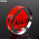 Покер все в дилере нажатие кнопки треугольник акриловый Техасский Холдем казино все в покерных картах защита фишек для покера дилер