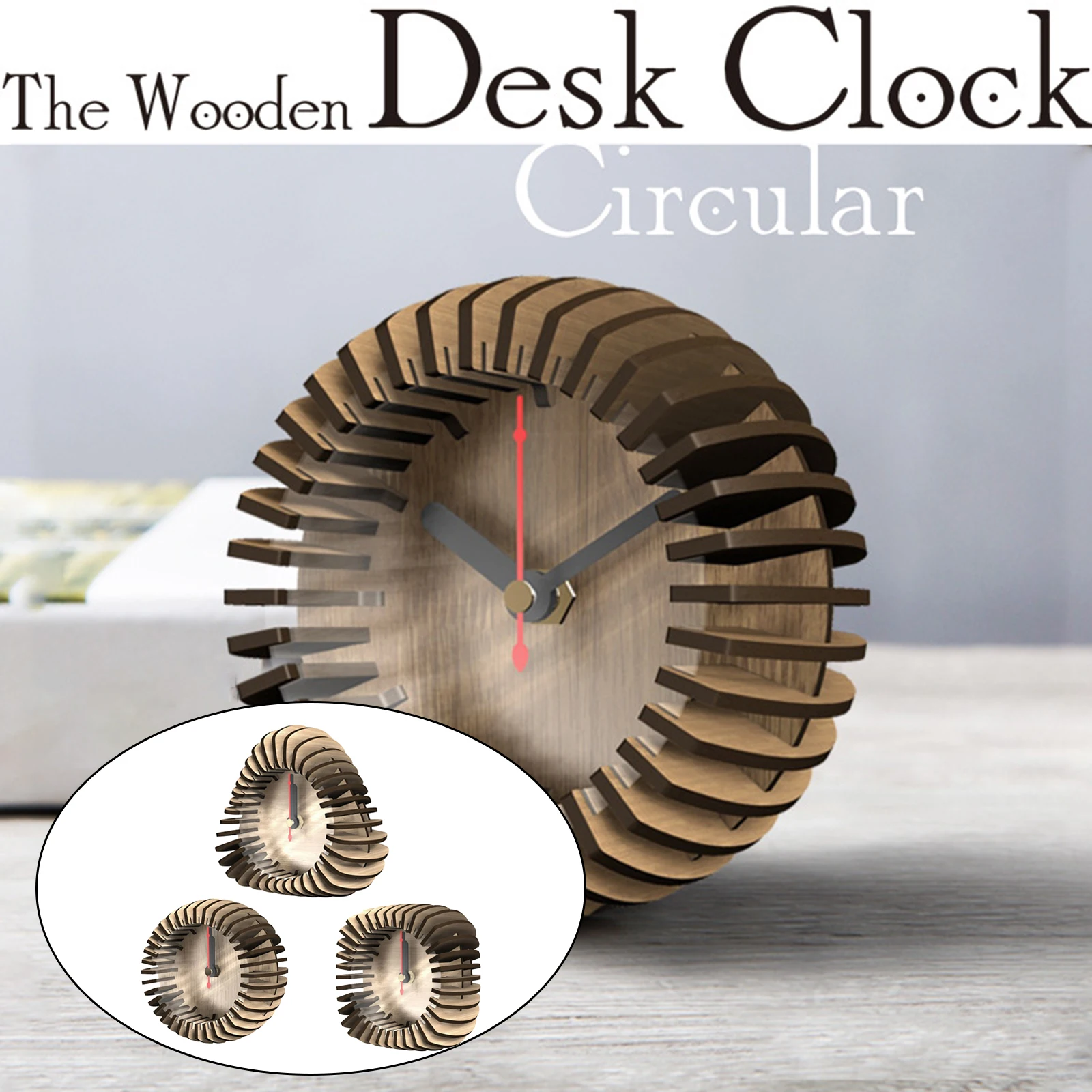 Wooden Clock Puzzle DIY Model Kits Jigsaw Games Assembly Building | Игрушки и хобби