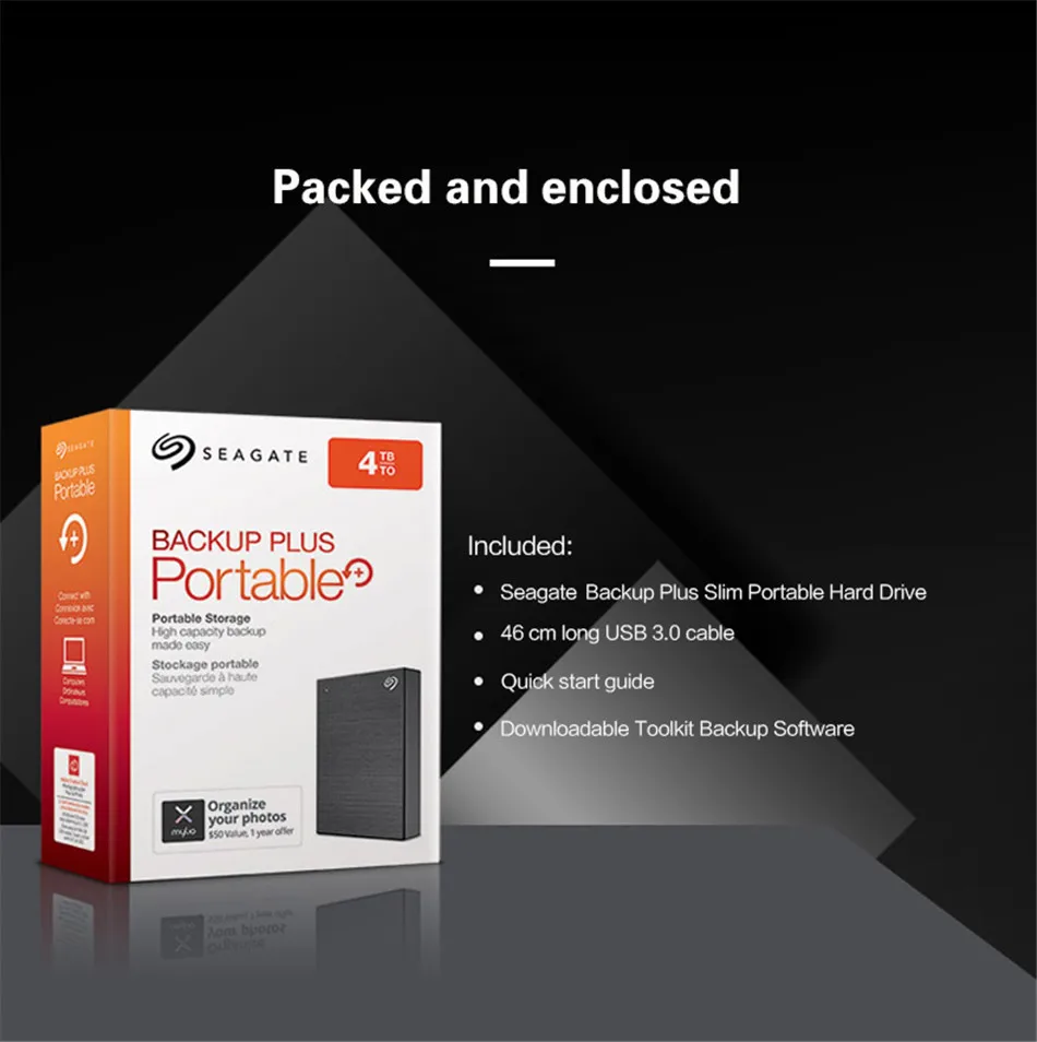 Seagate 2," HDD Backup Plus 2 ТБ 1 ТБ 4 ТБ внешний жесткий диск USB 3,0 Портативный жесткий диск для настольного ноутбука disco duro externo