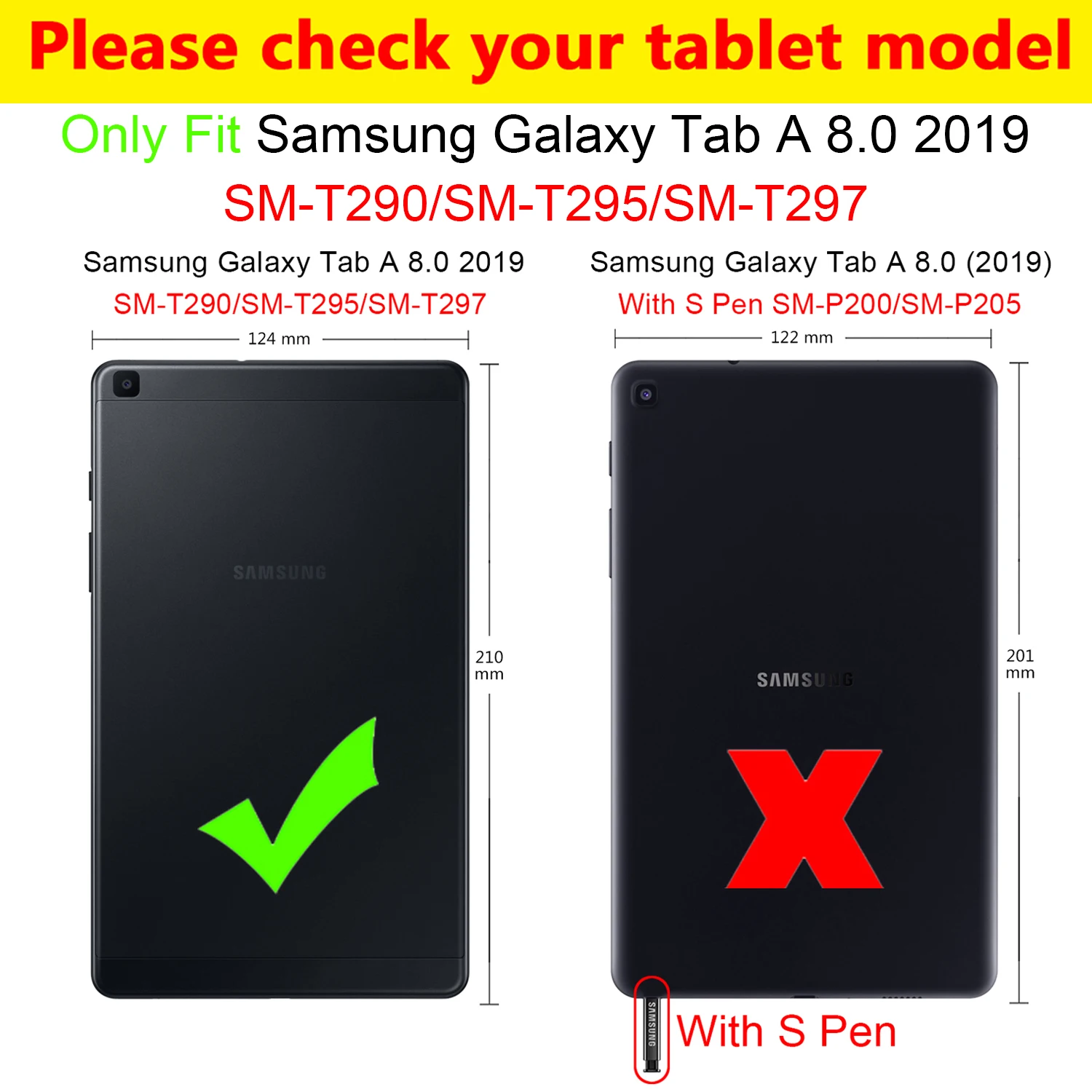 Чехол для samsung Galaxy Tab A 8 SM T290 T295 2019 чехол планшета 0 чехол|Чехлы планшетов и