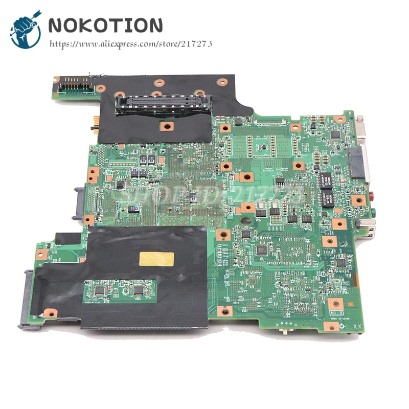 nokotion for lenovo thinkpad t60 14 1 laptop motherboard 42t0122 945pm ddr2 free cpu x1400 graphics free global shipping