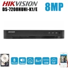 5MP Hikvision 8CH 5 в 1 XVR DS-7208HUHI-K1E Поддержка CVBS TVI CVI AHD аналоговые IP камеры P2P Облако HDMI видео рекордер