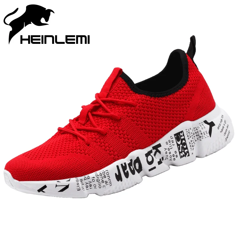 HEINLEMI мужские кроссовки Flyknit мужская повседневная обувь Уличная удобная Tenis Masculino