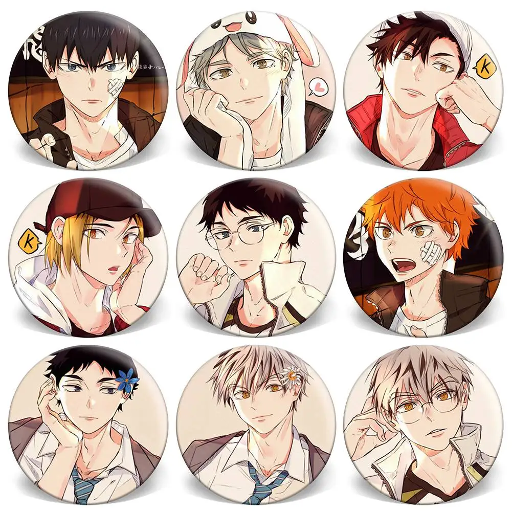 Haikyuu! Значок аниме Pin Кнопка сумка отаку гарнитура брошь ювелирный подарок |
